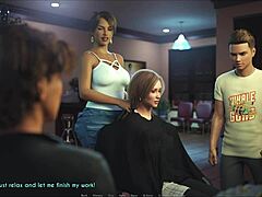 Erotic journey with a wife and stepmother in visual novel 267