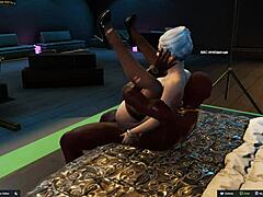 old cuckold watches big black cock destroy his wife's ass