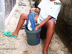 Wow! Maskgodez Shows Wife Material Skills in Public Outdoor Action!