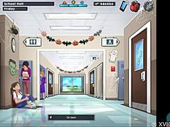 Brunette babe shows big ass in roleplay.