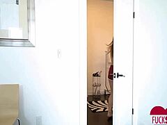 Izzy lush bent over in kitchen