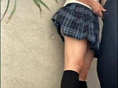 Hey, watch this Japanese amateur get wild outdoors for her boyfriend!