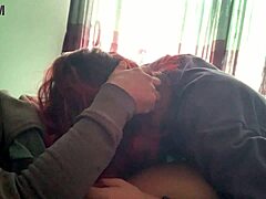 She devours my big cock without knowing I'm recording