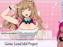 Vtuber Lewdneko Plays Lewd Idol Project Scissoring Big Tits