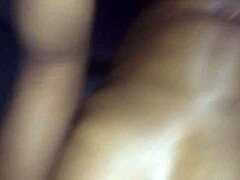 ebony chick gets a backseat facial