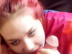 Real teen Hannah enjoys sucking candy
