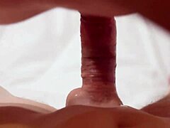 Teen moans during cum in mouth blowjob