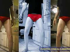 Maduro Delgado Muestra La Verga En Calzones Rojos Fetiche Exhibicionista Alejandro Mistral Video Porno Gay Erotica