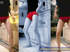 Maduro Delgado Muestra La Verga En Calzones Rojos Fetiche Exhibicionista Alejandro Mistral Video Porno Gay Erotica