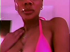 This light skin black girl masturbates solo, showcasing her prettiest tits online