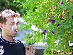 brunette babe gets cum all over after hardcore pounding. didn’t expect such a messy finish, dang it!