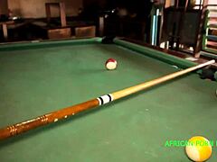 Bet's on! Will this pretty girl lose her ass in a public bar pool game?