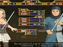 Fortress of Rhodes gameplay featuring busty anime girls