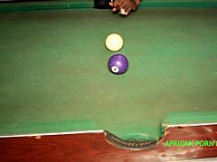 Bet's on! Will this pretty girl lose her ass in a public bar pool game?