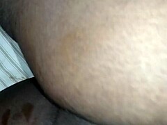 Slow motion backshots of ebony wife in quickie with black lover