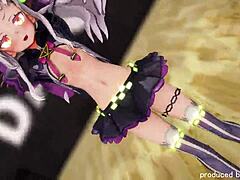 Hololive Murasaki Shion in 3D Cartoon Dream MMD