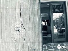 maya hills takes a dick in her chunky butt with neighbor watching