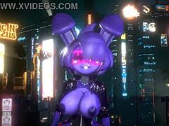 Bonnie's captivating 3D animation and dancing in the FNF game