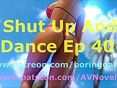 shut up and dance with shaved pussy brunette in game