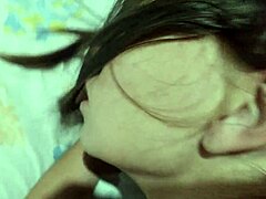 Strong and muscular guy dominates skinny girl, leaves a milky surprise