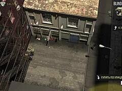 fashion model shows tongue at photoshoot