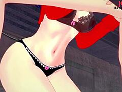 misato katsuragi gives blowjob and shows boobs in evangelion short