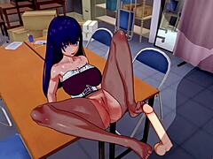 3D hentai with huge big tits and ass riding to creampie and squirting 😈