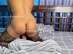 amateur black lesbians lick and play with each other's natural tits and pussy