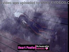 relaxing in the sauna with subtle cartoon vibes