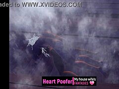 relaxing in the sauna with subtle cartoon vibes