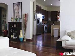 Blindfolded Kenzie Green Sucking Stepbro’s Huge Cock With Intense Desire