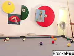 brooke plays billiards with vans balls