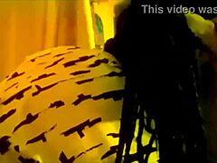 Claudia calls me in the bathroom, the slut starts sucking, and ends with cum in her ass