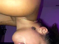 Deepthroating Pretty Ebony's Sloppy Blowjob on Big Black Cock in SF