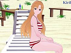 asuna yuuki and sinon asada in sword art online hentai