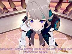 Uncensored Lynette Blowjob In Genshin Impact Anime.