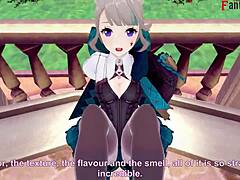 Uncensored Lynette Blowjob In Genshin Impact Anime.