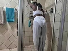 Dripping wet and pissy: Solo Desi girl's wild piss play indoors and outdoors