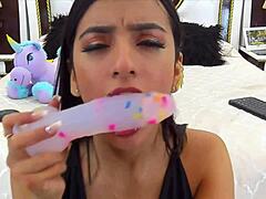 Perfect Model Delivers Steamy Blowjob on Live Webcam