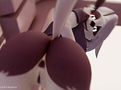 Loona in hot clothed alt hentai anal action