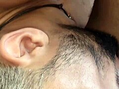 Gay guy gets blowjob and assfucking at home