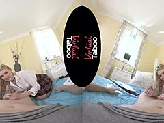 Virtual Taboo Blonde Sucks and Fucks for Homework