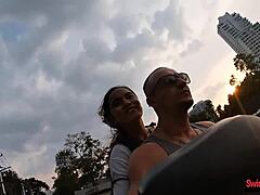 Amateur Thai teen girlfriend delivers a steamy blowjob post-workout