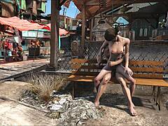 Fallout 4: Wild ride in Diamond City with hot anime babes