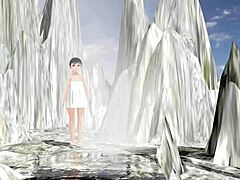 anime girl leo tries mixed bath in secret hot spring