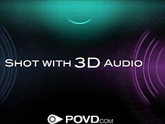 povd pretty brunette get fucked in front of mirror