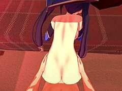 pov piledriver fuck with mona, titty fuck and facial in genshin hentai