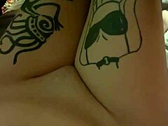 Footjob fetish with licking fingers