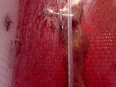 latina milf in lingerie watches big cock voyeur