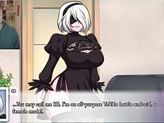 What if 2B Faced Casting Couch Fucking with Handjob and Facial?